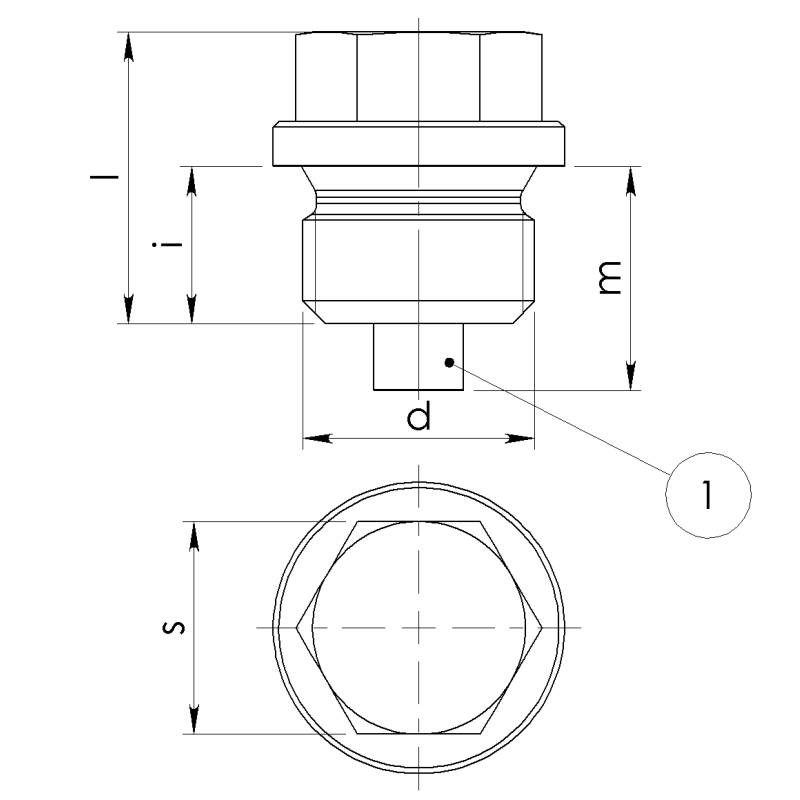 Tappo magnetico in acciaio zincato con magnete in alnico